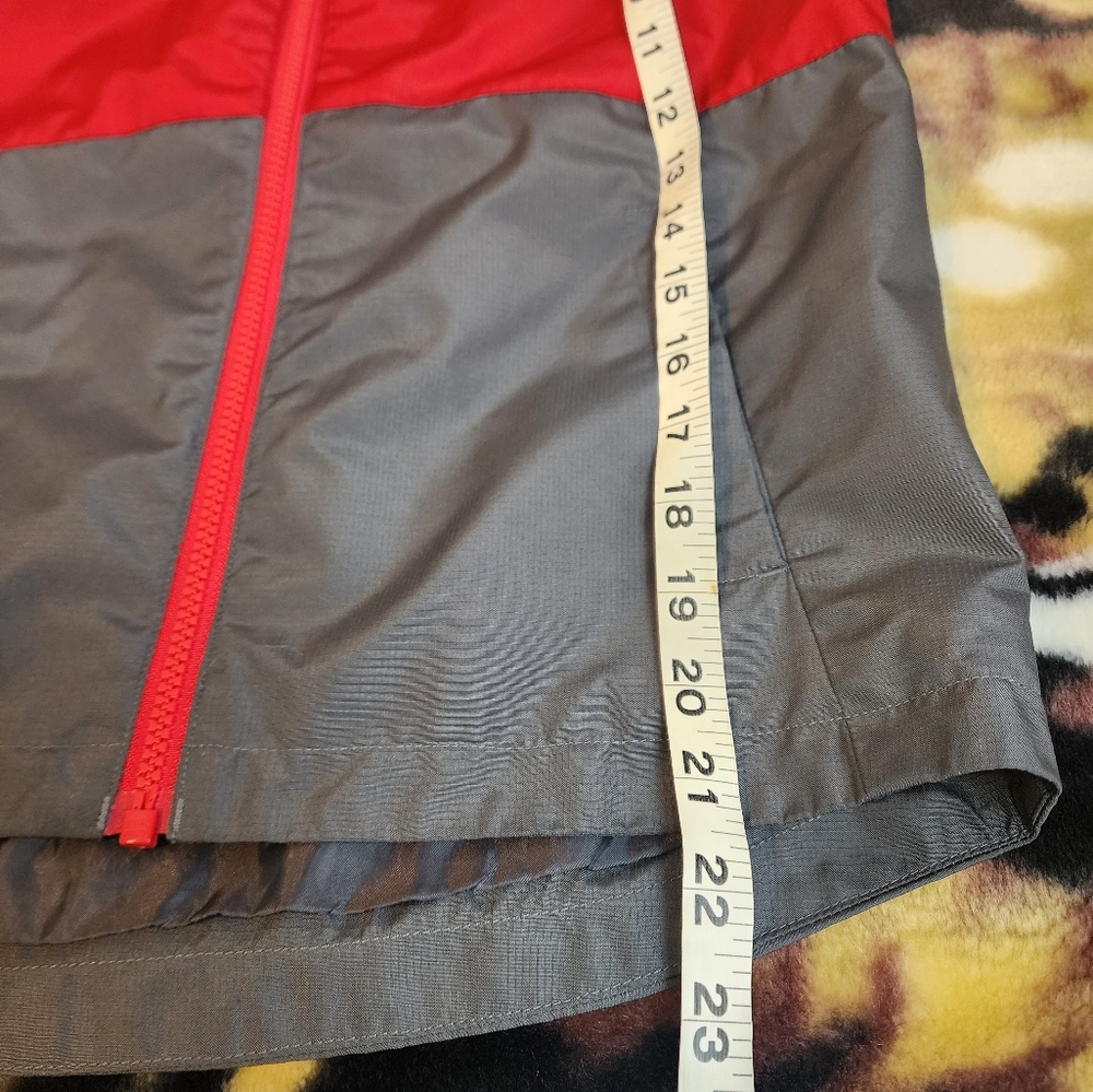 Eddie Bauer Red & Gray Zipper Hoddie Boys Windbreaker Size S 7/8 - Picture 5 of 7
